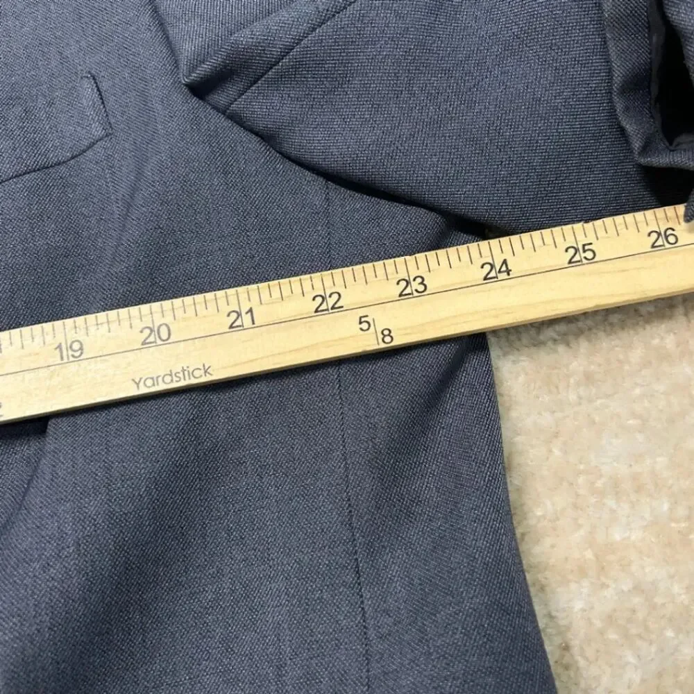 Gino Cappelli Men's Suit Jacket Size R46 Gray Professional Attire Classic Style